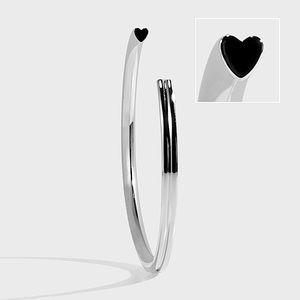 NWT STELLA VALLE MODERN CHARM SILVER HEART CUFF BRACELET
